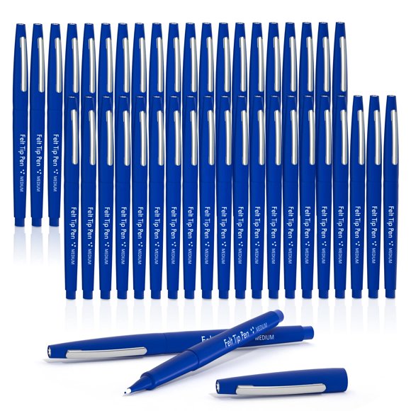 Rotuladores Lelix 40, color azul, 0,7 mm, punta mediana, para diario