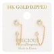 thumbnail image 1 of Aretes Saronite Cadena Bañados En Oro 14k Mujer, 1 of 2