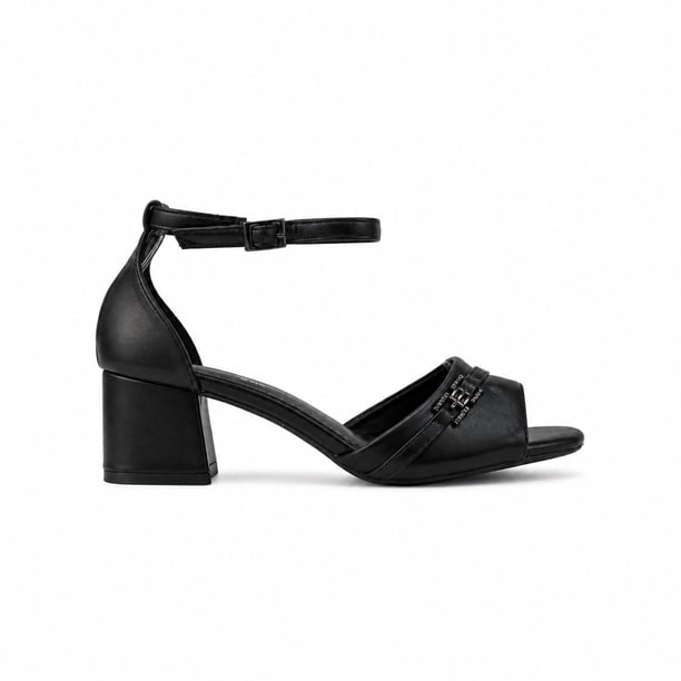 Sandalia Casual Mujer Tacon Cuadrado Ecocuero