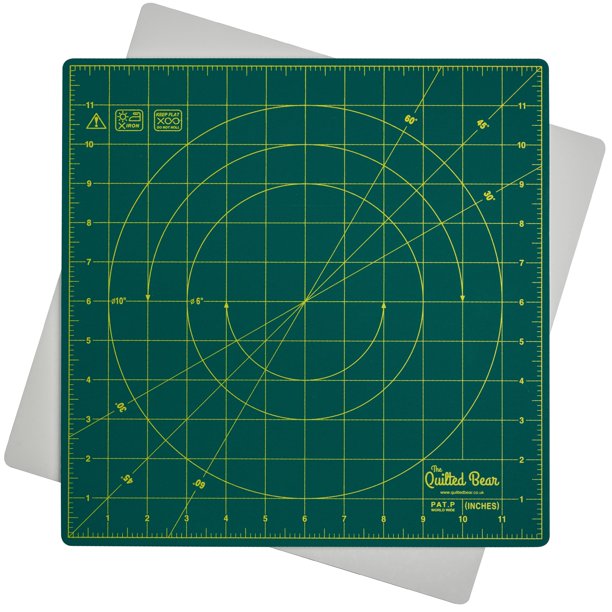 Alfombrilla de corte con forma de oso acolchado, giratoria, 30 x 30 cm, autorreparable