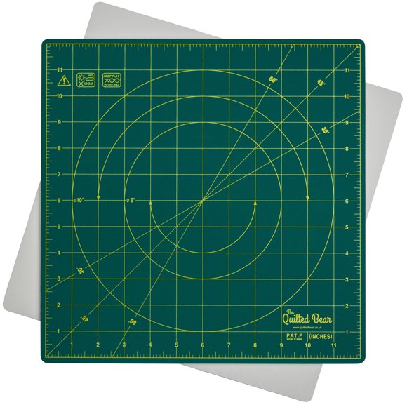 Alfombrilla de corte con forma de oso acolchado, giratoria, 30 x 30 cm, autorreparable