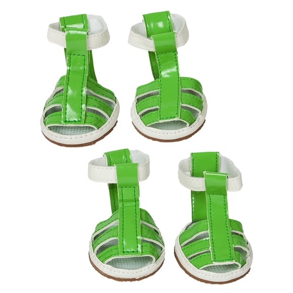 Sandalias para mascotas Pet Life, de PVC, impermeables, con hebilla, juego de 4
