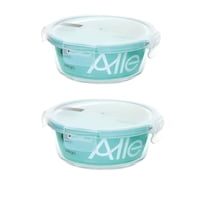 Pack 2 Contenedores Hermetico Vidrio Redondo 370Ml Allegra