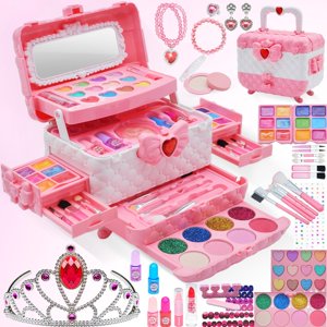 Kit De Maquillaje Aimidola Kids Para Niñas De 4 A 10 Años, 63 Unidades