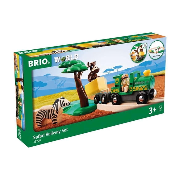 Set de tren de juguete de madera BRIO World Safari Railway 33720