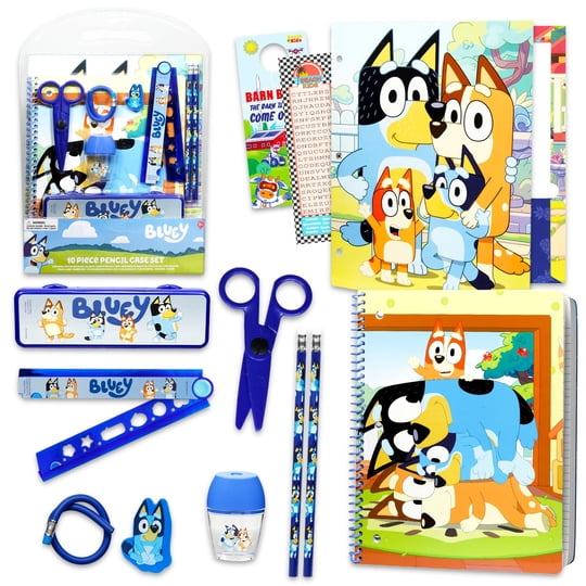 Paquete De Útiles Escolares Bluey Con Cuaderno, Lápices Y Más