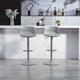 thumbnail image 1 of Bar Stools Set of 2 – Modern PU Leather Counter Height Barstools with Back, Height Adjustable Swivel Kitchen Island Chairs, Armless, Large Base-Gray, 1 of 3