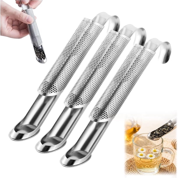 Colador té acero inoxidable 2026 mejora agujeros finos difusor hojas sueltas mango gancho colgar oficina hogar viaje