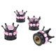thumbnail image 2 of 4 Piezas Crown Bling Diamond Neumático / Tapas De Válvula De Vástago De Rueda Coche Camión Vehículo Rosa, 2 of 5