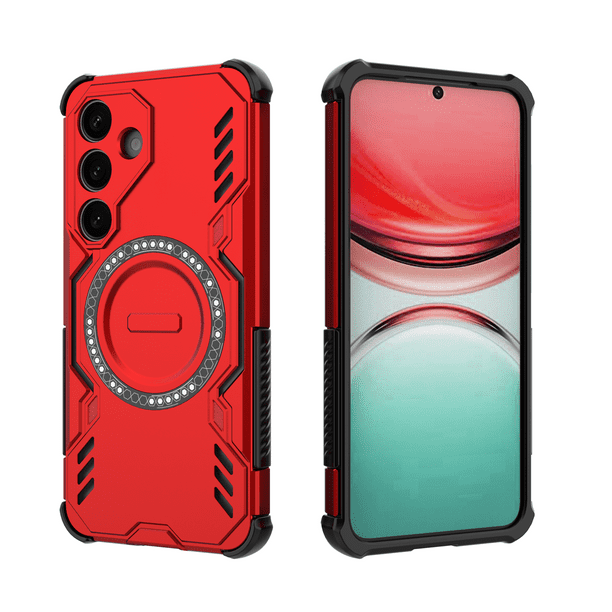 Funda FOXDOCK para Samsung Galaxy S25 , magnética, resistente a golpes, con soporte, unisex, carga inalámbrica