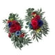 thumbnail image 1 of Juego De 2 Flores Artificiales Para Arco De Boda, Paquete De 2 Para Recepción En La Pared, Rojo Y Azul, 1 of 3