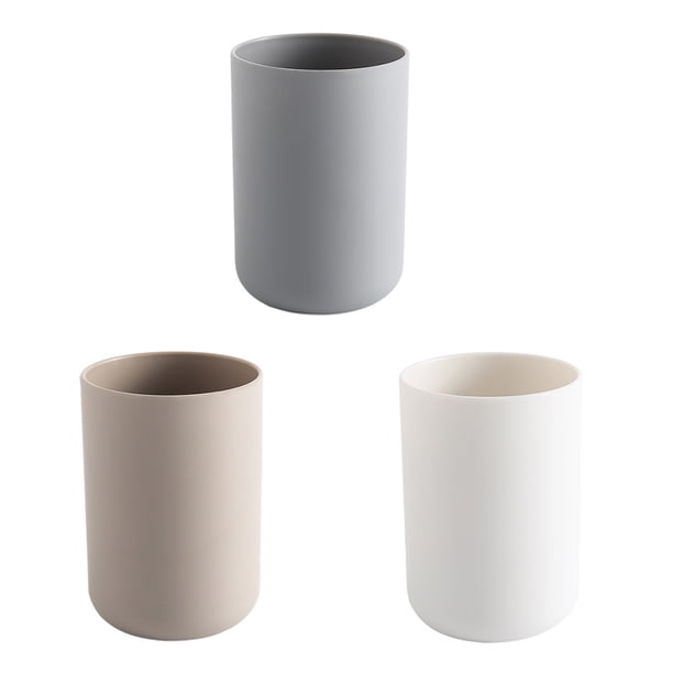 3 piezas de taza para enjuague bucal, taza para cepillo de dientes, taza simple y lisa para lavar los dientes.