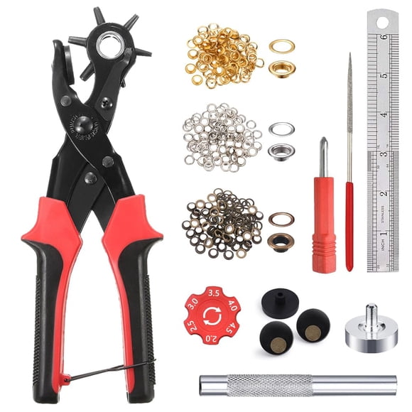 Herramienta para Hacer Agujeros en Cuero YIDAAN Multi Tamaño con Kit de Ojetes