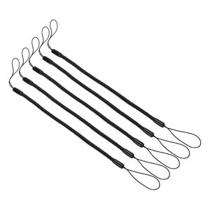 Bothyi - Cordón De Sujeción Para Bolígrafos Táctiles, Cuerda Colgante, Correas De Resorte En Espiral Negras, 40Cm, 5 Piezas