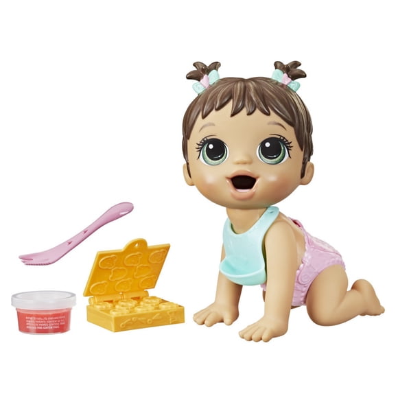 Muñeca Hora De Comer Bebé Cabello Castaña