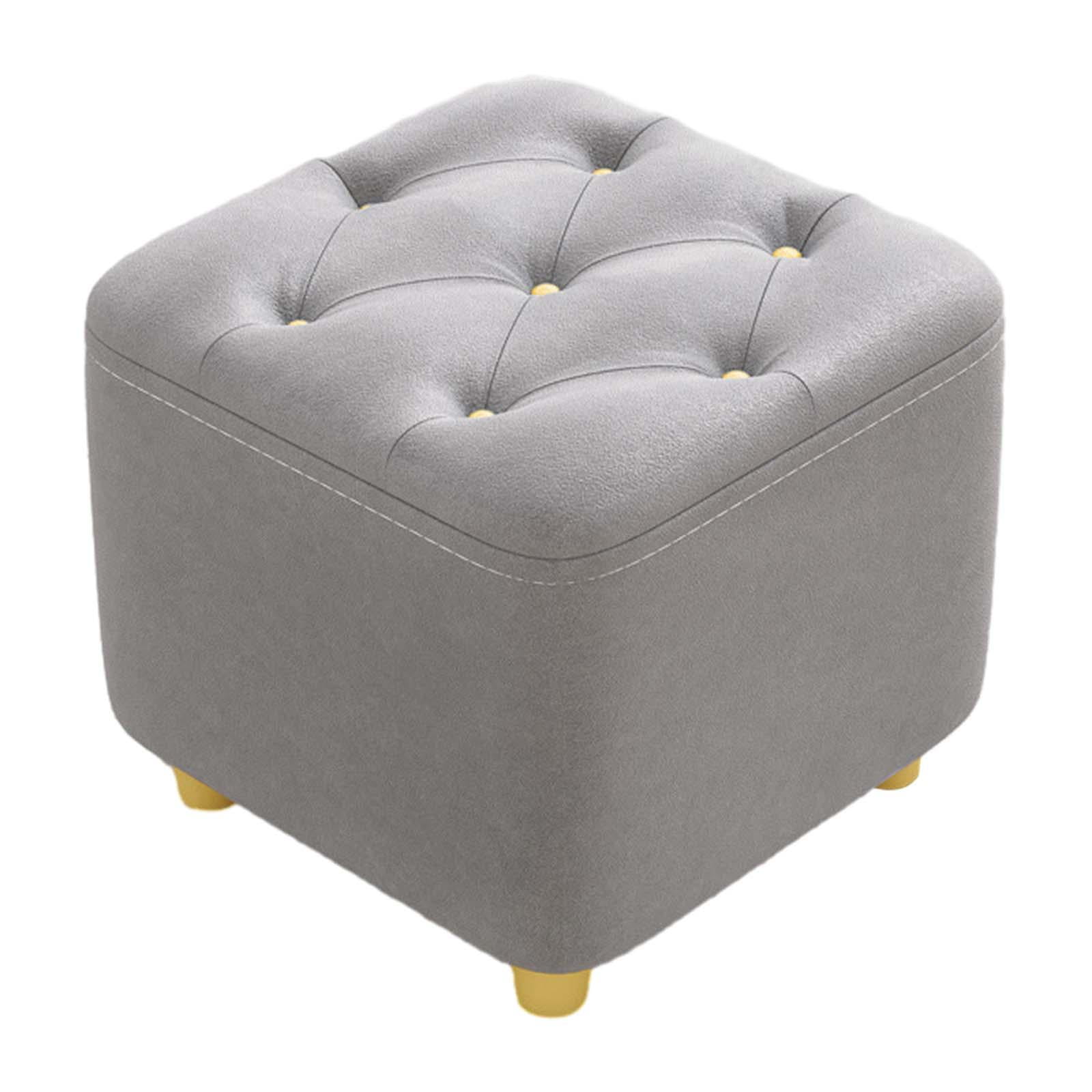 Bothyi - Reposapiés Cuadrado Reposapiés De Protección De Suelo De Madera Para Mesita De Noche Apartamento Oficina Gris