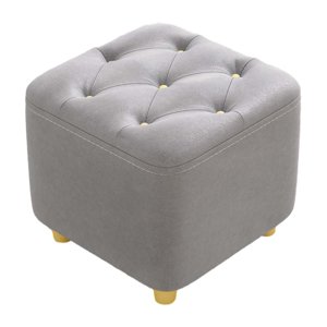 Bothyi - Reposapiés Cuadrado Reposapiés De Protección De Suelo De Madera Para Mesita De Noche Apartamento Oficina Gris