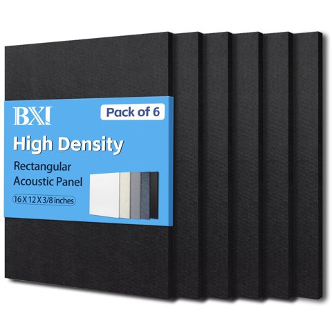 Paquete De 6 Paneles Acústicos De Alta Densidad Sound Absorber Bxi