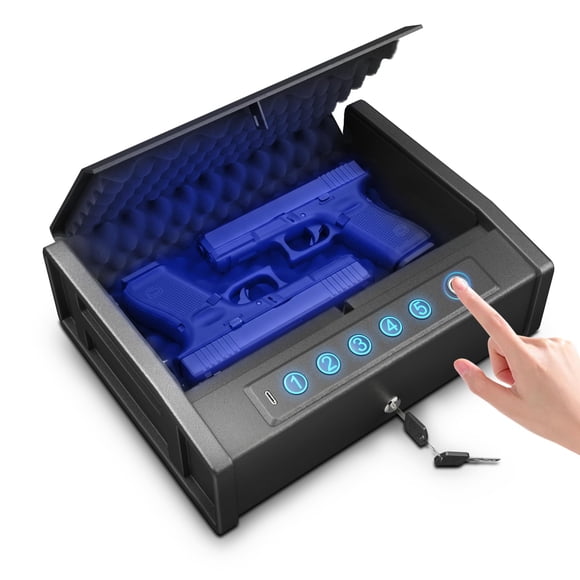 Caja fuerte para pistola CTSAFEPRO con acceso biométrico por huella dactilar