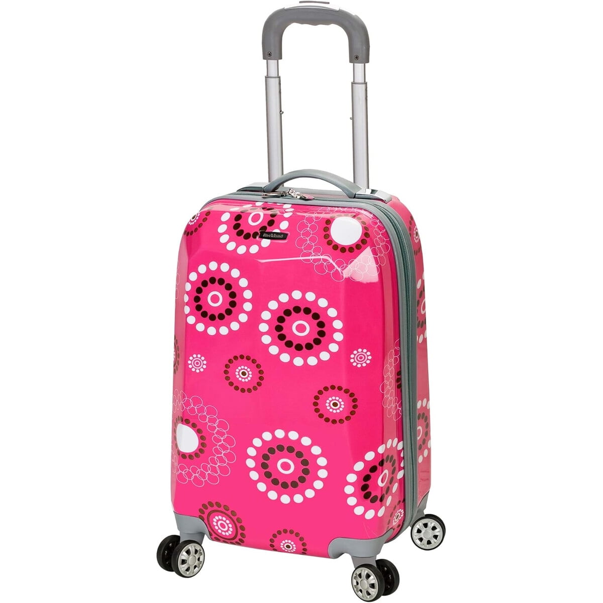Maleta Rockland Vision 20 Pulgadas Ragida Rosa Spinner