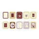 thumbnail image 1 of 10 Piezas De Pegatinas De Marco Hueco Para Cuaderno, Tarjeta De Felicitación, Funda De Teléfono, Café, 1 of 5