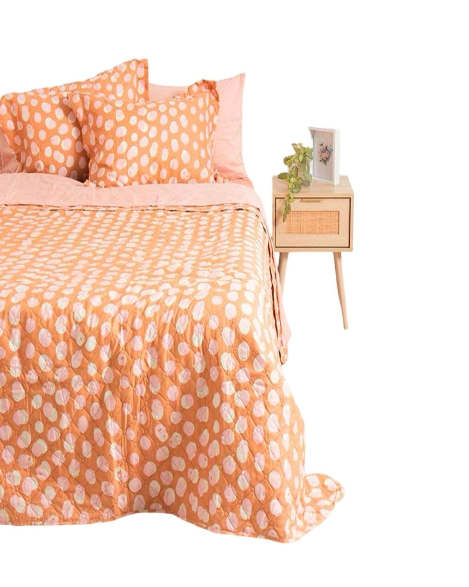 Cubrecama Quilt Mas Juego De Sábana Liso King Mashini