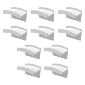 Magideal - Estante Portátil Para Gorras De Béisbol, Soporte Para Sombreros, Soporte Para Gorras, Sin Adhesivo De Perforación, Ganchos Para Sombreros De Sujeción Blanco 10Pcs