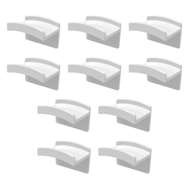 Estante portátil para gorras de béisbol, soporte para sombreros, soporte para gorras, sin adhesivo de perforación, ganchos para sombreros de sujeción Blanco 10PCS