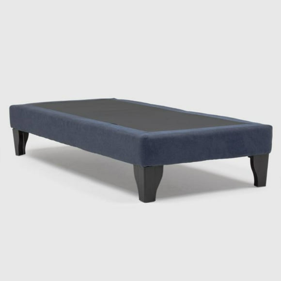 Base De Cama Europea 1.5 Plaza Azul Lino 105X200cm