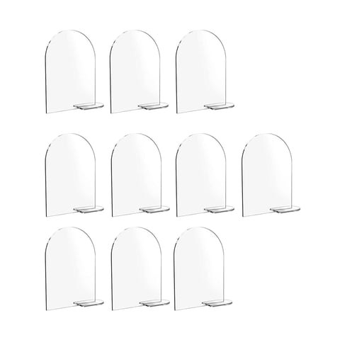 Bothyi - 10 Tarjetas De Lugar Acrílicas Con Soporte Para Nombres De Invitados Para Banquetes, Bodas Y Recepciones.