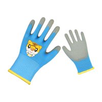 Magideal - Guantes De Jardinería Para Niños Manoplas De Poliéster Para Niños Y Niñas Guantes De Jardín Y De Juego Con Puño Elástico Para Un Ajuste Seguro Adecuad Azul
