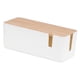thumbnail image 4 of TV Computer Power Strips Wire Hider Caja De Administración De Cables Soporte De Seguridad Blanco, 4 of 5