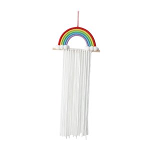 Bothyi - Soporte Para Moños De Macramé Para Niñas, Regalo De Cumpleaños, Organizador De Moños Boho, Color Blanco