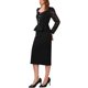 thumbnail image 4 of INSPIRE CHIC Traje Formal de Encaje para Mujer de 2 Piezas Conjunto de Top Peplum con Escote Corazón y Falda Elegante para Cóctel S Negro, 4 of 6