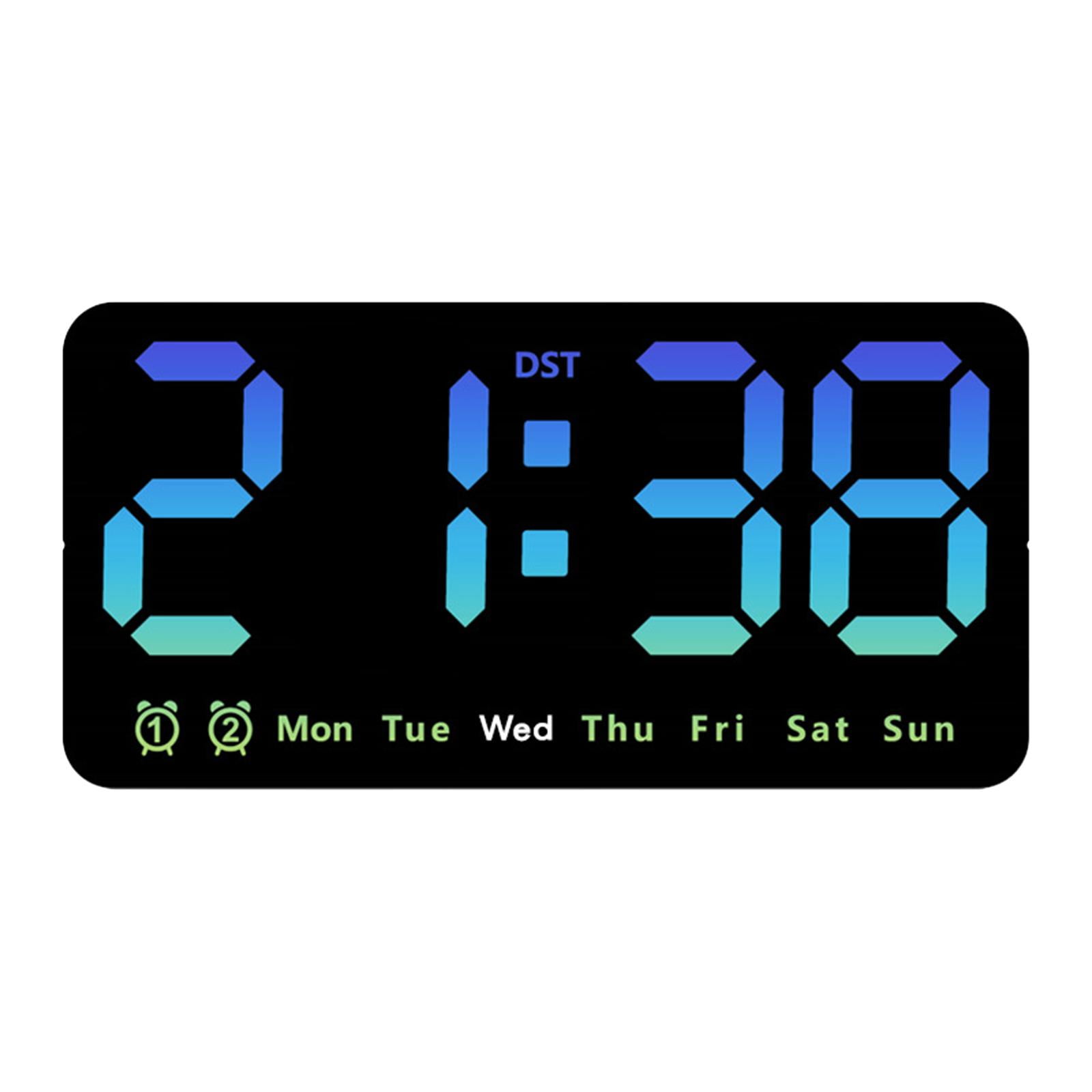 Magideal - Reloj Despertador Digital Led De Escritorio, Reloj Electrónico De Escritorio Regulable, Reloj De Pared Para Dormitorio, Hogar, Adolescentes Junto A , Azul