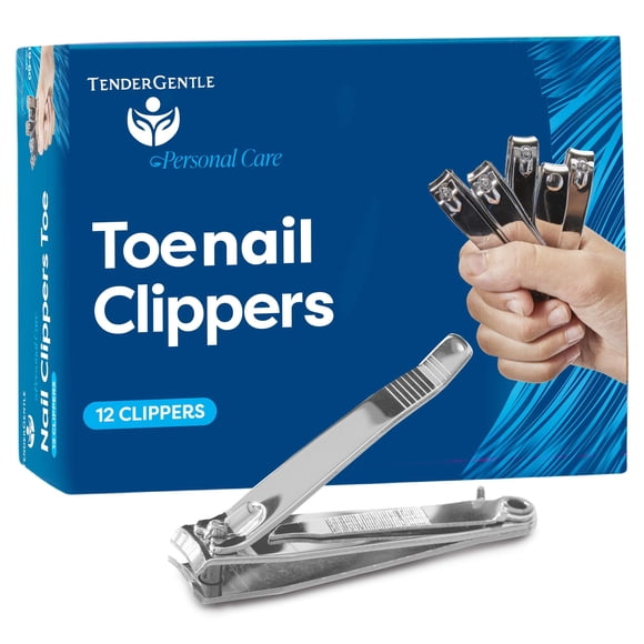 Cortauñas TenderGentle paquete de 12 unidades de acero inoxidable