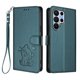 thumbnail image 1 of Funda de Gato tipo Libro para Samsung Galaxy S26 Ultra, Verde Oscuro, 1 of 6