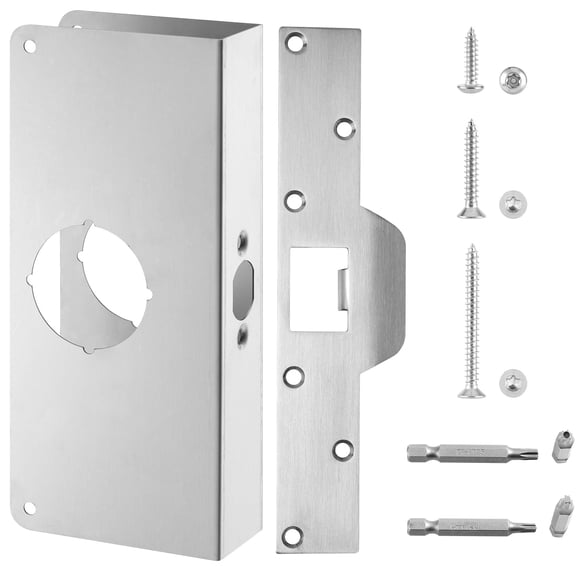 Placa de refuerzo para cerradura Ftyokmi U 9585 de acero inoxidable