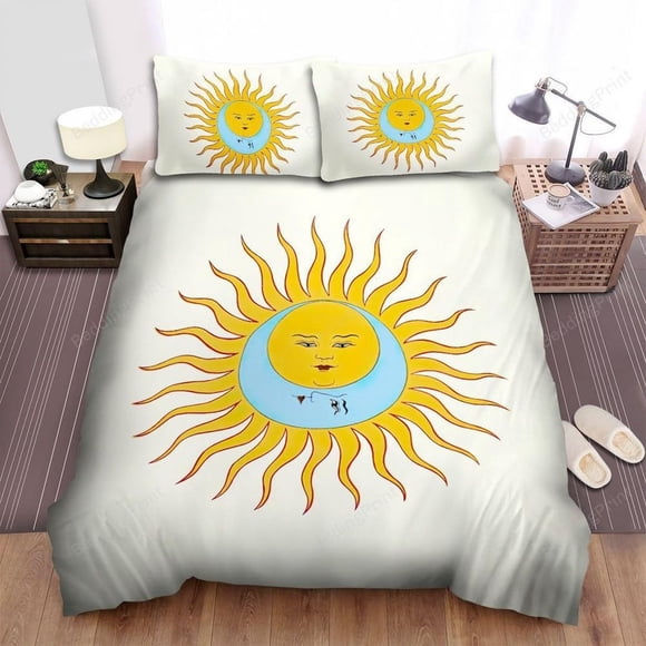 Crimson David Cross Larks Tongues In Aspic Quilt Duvet Cover Set Queen Soft3-Piece Bedding Set