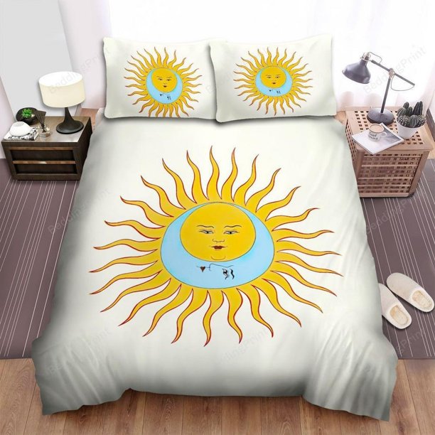 Crimson David Cross Larks Tongues In Aspic Quilt Duvet Cover Set Queen Soft3-Piece Bedding Set