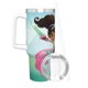 thumbnail image 3 of Nella la Princesa Caballero Vaso aislado de acero inoxidable con asa, diseño temático, regalo para familia, amigos y fans; incluye pajita y encaja en el portavasos estándar, 40 oz, 3 of 6