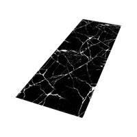 Magideal - Alfombrilla De Cocina De Mármol, Decorativa Capert Alfombrilla De Alfombrillas De Puerta Alfombra Alfombrilla De Puerta Alfombras Para Inter Blanco Negro