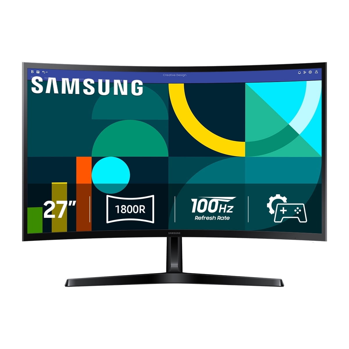 Monitor Samsung 27 Essential S3 S36gd Fhd 100hz Curvo Hdmi