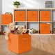 thumbnail image 5 of Contenedores de Almacenamiento Casafield Cubo Plegable de Tela Naranja x6, 5 of 7