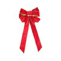 Bothyi - Colgante Decorativo Con Lazo De Puerta De Navidad, Artesanía Elegante Para Patio Trasero, Jardín, Interior, Rojo