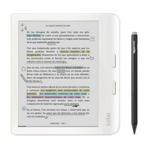 Rakuten Kobo - Lector E Reader Kobo Libra Colour Blanco Con Lápiz Stylus 2 Negro