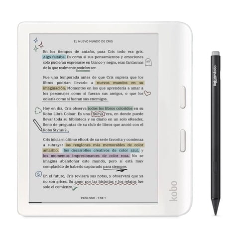 Rakuten Kobo - Lector E Reader Kobo Libra Colour Blanco Con