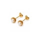thumbnail image 1 of Aros Perla Río Blanca Cuello de Payaso 5mm Oro 18K Atornillado 2gr Mujer Elegantes., 1 of 4