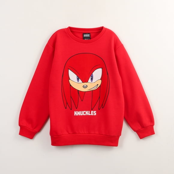 Polerón Cerrado Niño Nuckles Rojo Sonic