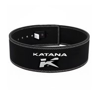 Genérico - Cinturón De Levantamiento Katana - Cuero Real Palanca Pb01 - Negro Talla M